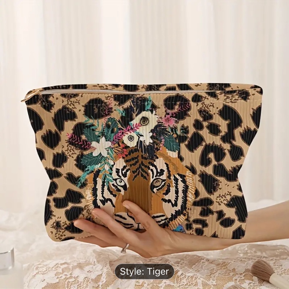 Tiger makeup bag